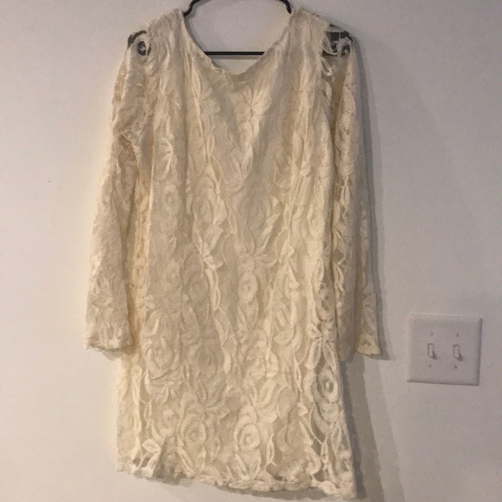 ⭐️3 for $12⭐️ Ivory Lace Long Sleeve Dress NWOT